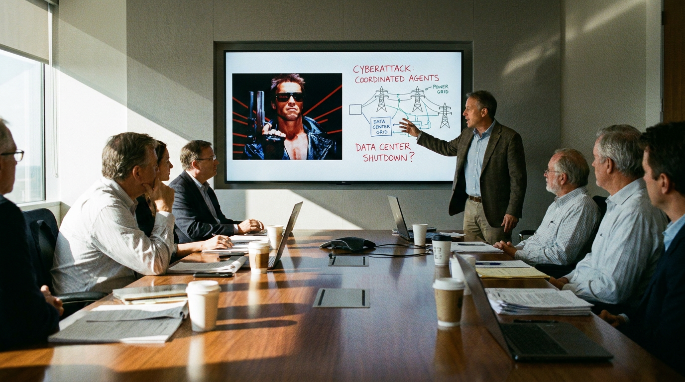 Especialistas discutem em sala de reunião os riscos reais e fictícios da inteligência artificial