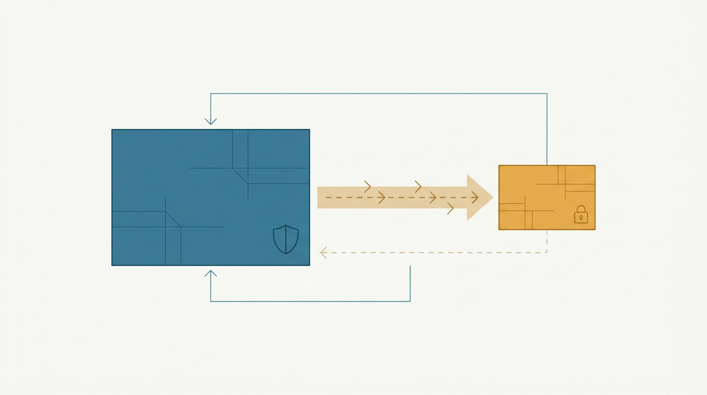 Diagrama do processo de destilação entre modelos de IA grande e pequeno