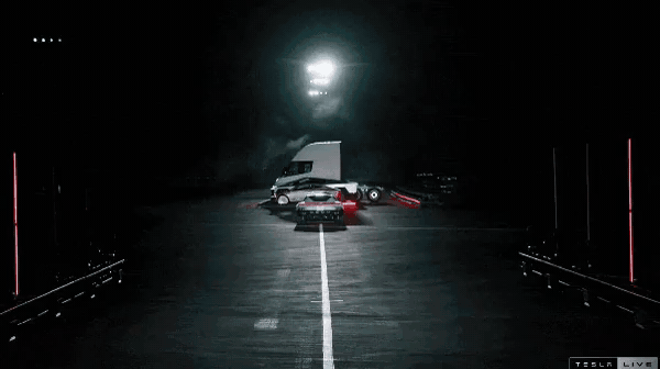 Demonstração gravada de aceleração do novo Tesla Roadster